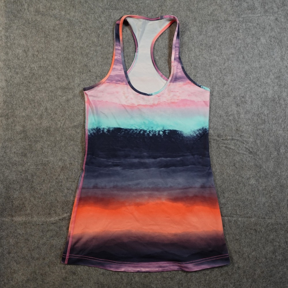 Lululemon Tank Top Womens‎ XS/S? Racerback Watercolor BeachscapeRun Gym Workout